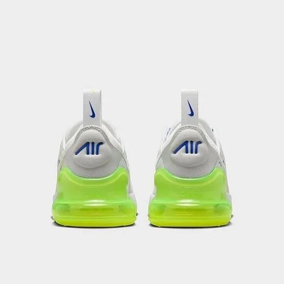Nike Air Max 270 HJ9238-100 Sneakers Kids US 11C White Volt Running Shoes TF4121