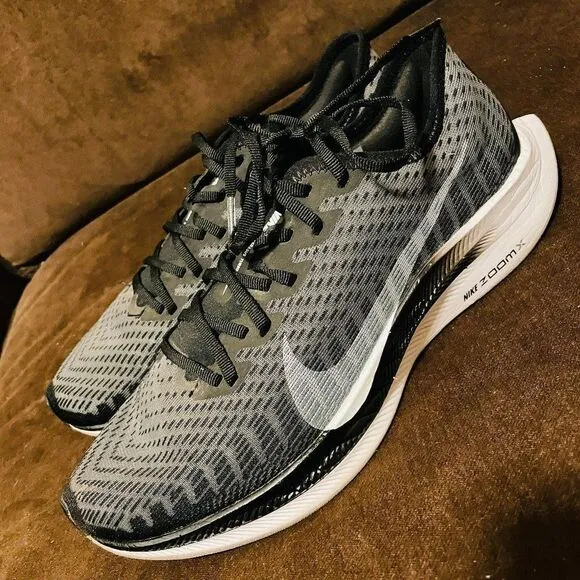 Nike Womens Zoom Pegasus Turbo 2 AT8242-001 Gray Running Shoes Sneakers Sz 9.5