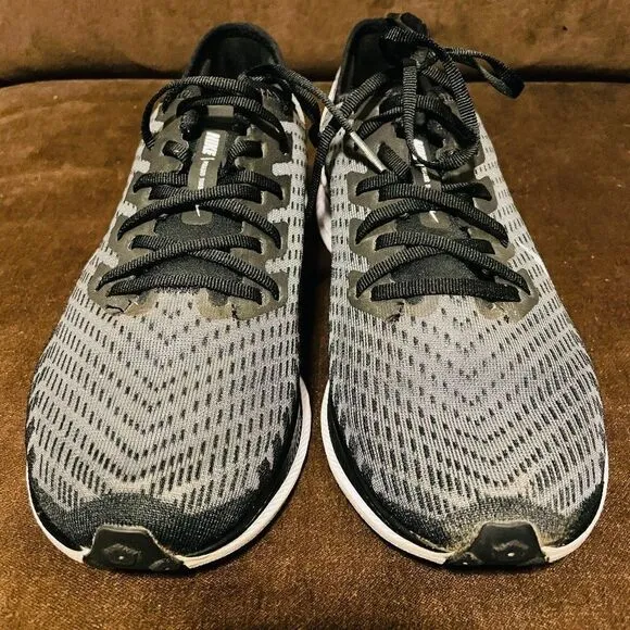 Nike Womens Zoom Pegasus Turbo 2 AT8242-001 Gray Running Shoes Sneakers Sz 9.5