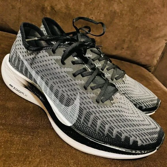 Nike Womens Zoom Pegasus Turbo 2 AT8242-001 Gray Running Shoes Sneakers Sz 9.5