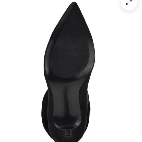 Nine West Gorgeous 8 Black suede High Heel Heeled Ankle Elegant Dress Booties Bo