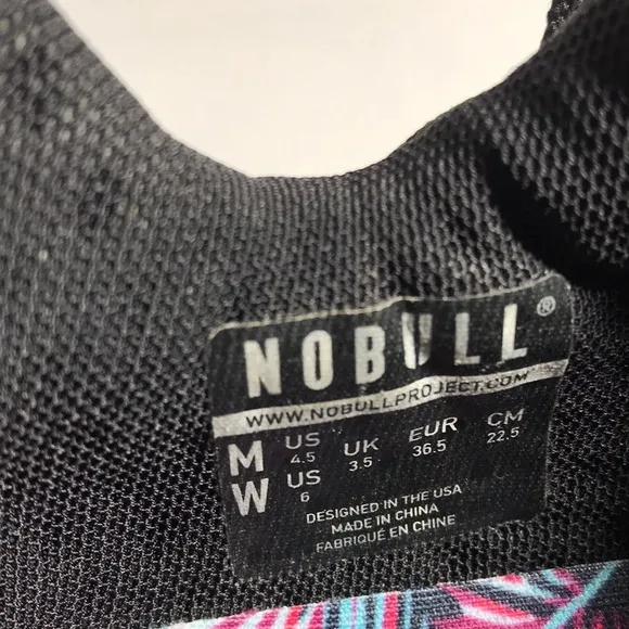 NOBULL Midnight Palm Shoes Sneakers Black Floral CrossFit No Bull Size 6
