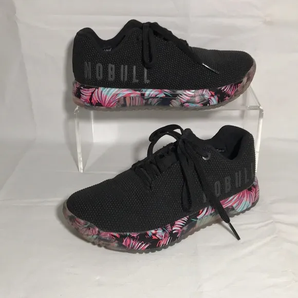 NOBULL Midnight Palm Shoes Sneakers Black Floral CrossFit No Bull Size 6
