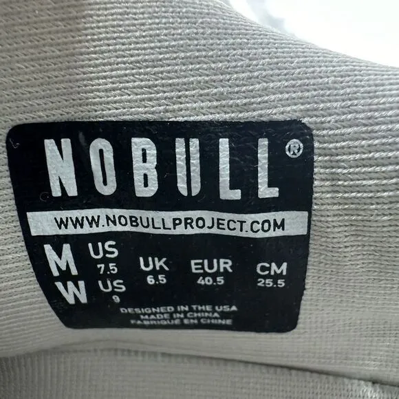 Nobull Unisex Trainer Gray Casual Shoes Sneakers Size M‎ 7.5 W 9
