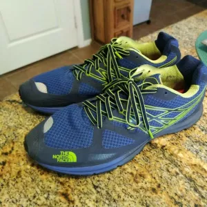 North Face Ultra Cardiac Running Shoes Mens Size 11 Blue Athletic Sneakers