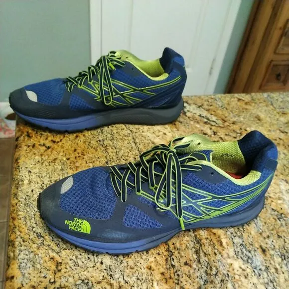 North Face Ultra Cardiac Running Shoes Mens Size 11 Blue Athletic Sneakers