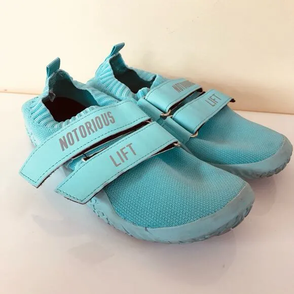 Notorious Lift Sumo Gen 1 Deadlift Slippers Workout Shoes Cyan Women's Size 38 7