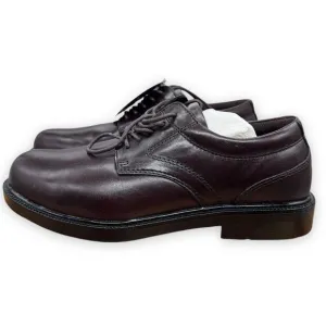 Nunn Bush Shoes Mens 8 Brown Plain Toe Oxford Leather Comfort Gel Work Walking‎