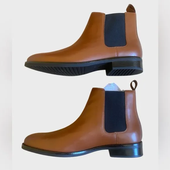 NWB Cole Haan Grand  Dress Chelsea Boots Men's Size 11.5 Leather British Tan