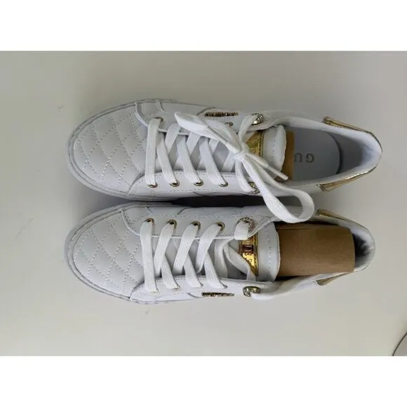 NWB Guess Loven White Casual Lace Up Sneakers Women’s Size 7.5