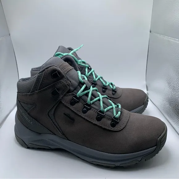 NWB Merrell Women's Erie Mid Waterproof Boot size 10.5 grey hiking outdoor 1697