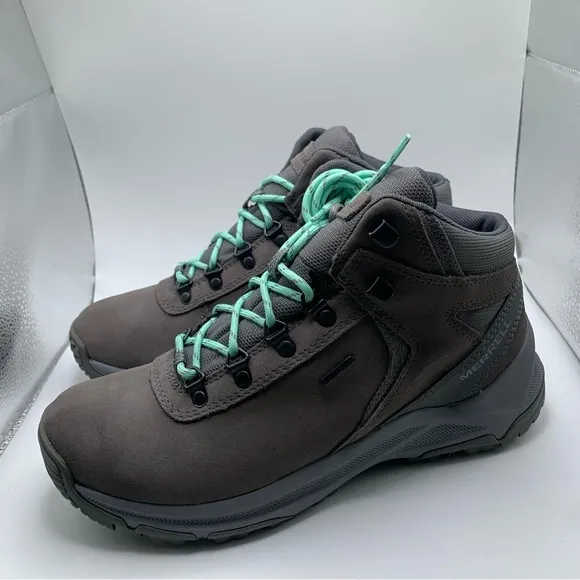 NWB Merrell Women's Erie Mid Waterproof Boot size 10.5 grey hiking outdoor 1697