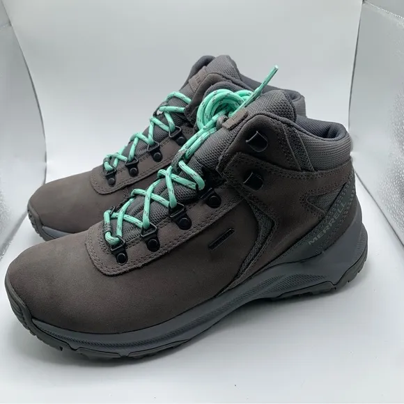 NWB Merrell Women's Erie Mid Waterproof Boot size 10.5 grey hiking outdoor 1697