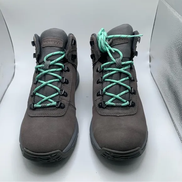 NWB Merrell Women's Erie Mid Waterproof Boot size 10.5 grey hiking outdoor 1697