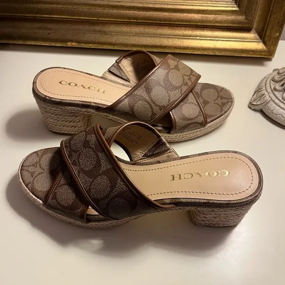 NWOB | Coach Sloan Signature Espadrille Sandal Heels!!
