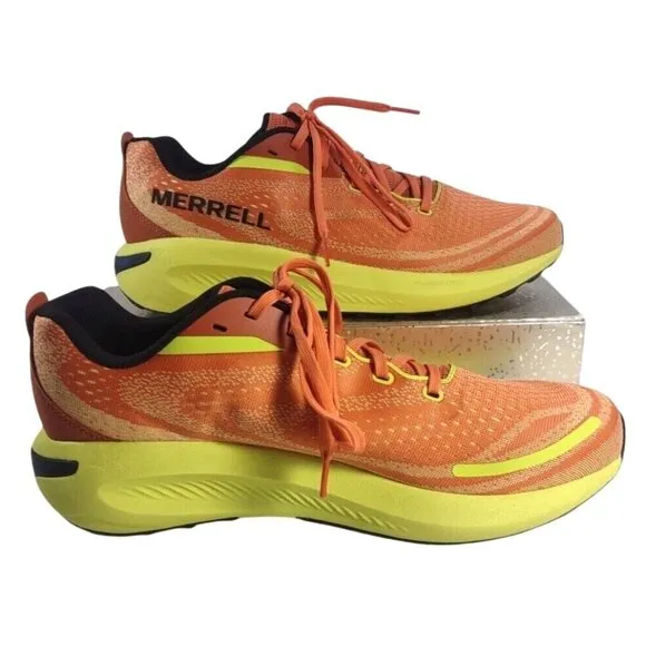 NWOB Merrell Morphlite Orange Athletic Sneakers Trail Running Shoes Mens…