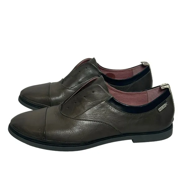 NWOB Pikolinos Pyrgos Laceless Oxford Leather Slip On Shoes