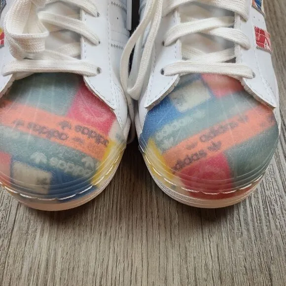 NWOB Adidas Superstar Multicolor Sneakers size men 8.5 women 9.5