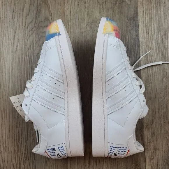 NWOB Adidas Superstar Multicolor Sneakers size men 8.5 women 9.5