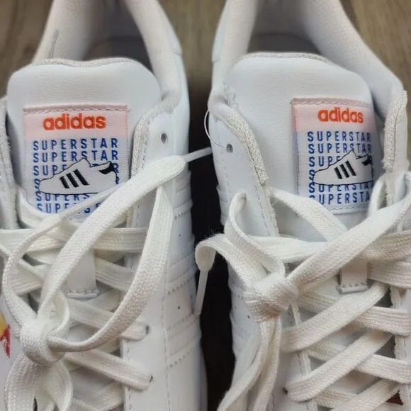 NWOB Adidas Superstar Multicolor Sneakers size men 8.5 women 9.5