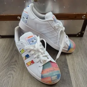 NWOB Adidas Superstar Multicolor Sneakers size men 8.5 women 9.5