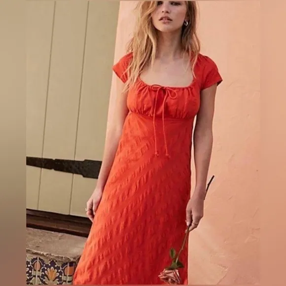 NWOT Free People Natalya midi dress color
