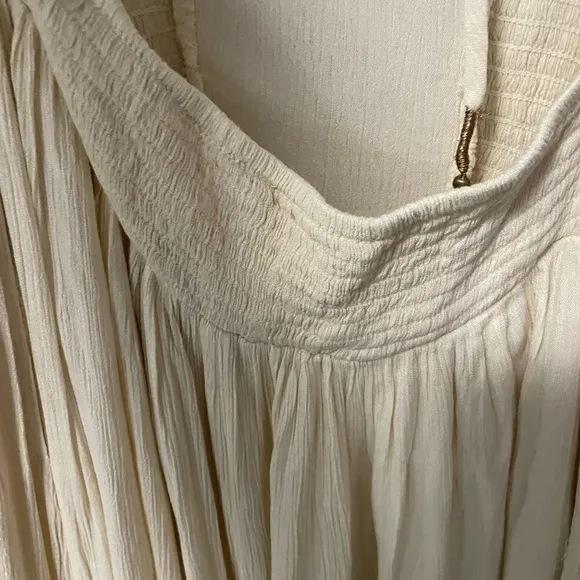 NWOT Free People Siren Nights Maxi Dress in Cream. Size Large
