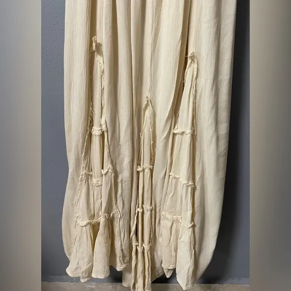 NWOT Free People Siren Nights Maxi Dress in Cream. Size Large