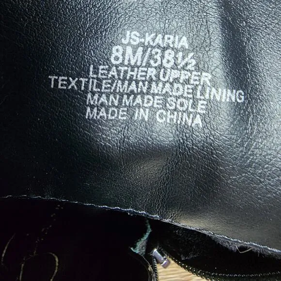NWOT Jessica Simpson Karia Rhinestone Leather Combat Boots | Women's 8M