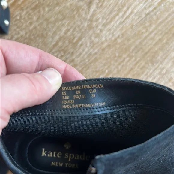 NWOT Kate Spade Taraji Faux Pearl Block Heel Bootie 8.5