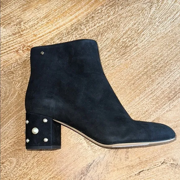 NWOT Kate Spade Taraji Faux Pearl Block Heel Bootie 8.5