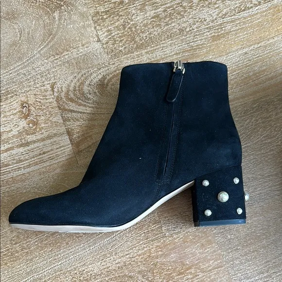 NWOT Kate Spade Taraji Faux Pearl Block Heel Bootie 8.5