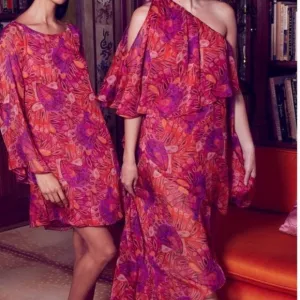 NWOT MISA One-Shoulder Single Flutter Sleeve Dress – Sz M