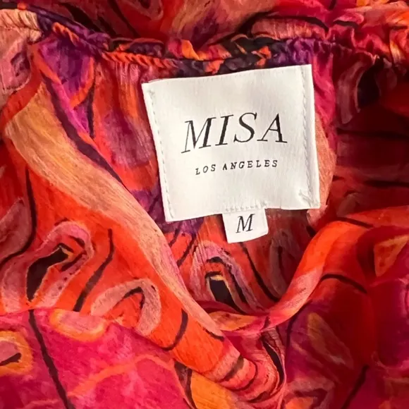 NWOT MISA One-Shoulder Single Flutter Sleeve Dress – Sz M