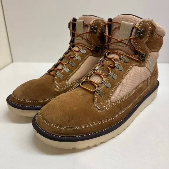 NWOT UGG Men's Highland Hiker Books Hiking Chestnut Brown Suede Mesh Size 14