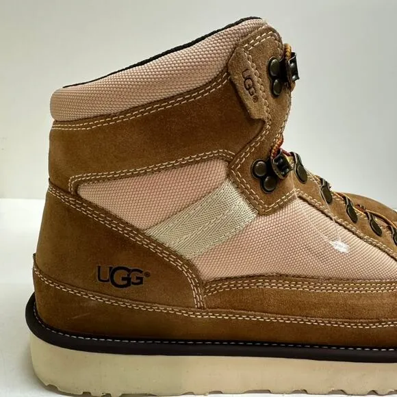 NWOT UGG Men's Highland Hiker Books Hiking Chestnut Brown Suede Mesh Size 14