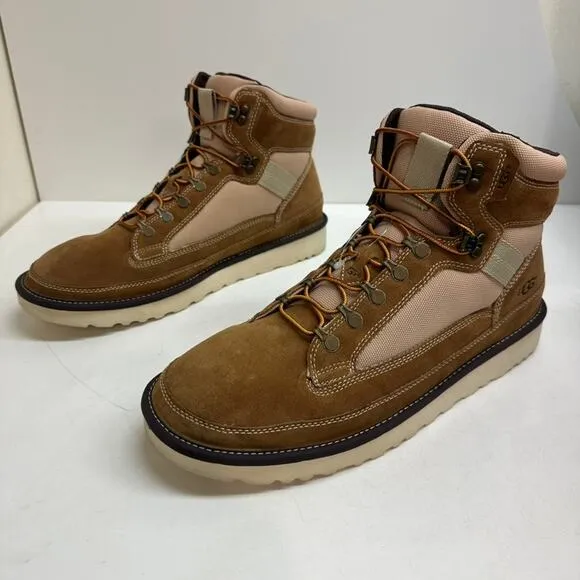 NWOT UGG Men's Highland Hiker Books Hiking Chestnut Brown Suede Mesh Size 14