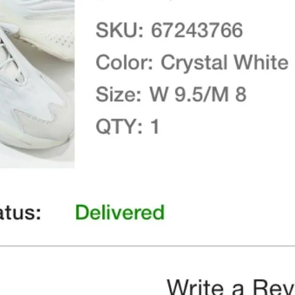 NWT Adidas Ozrah Sneaker running shoes Crystal White Mens 8
