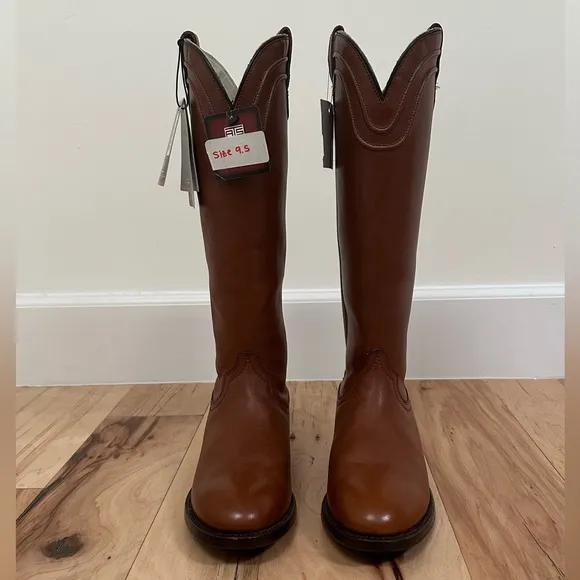 NWT Ariat Brown Leather Cowboy/Riding Boots
