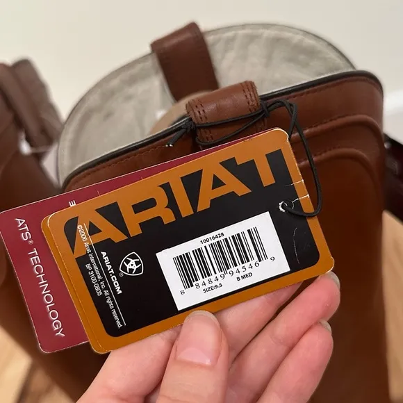 NWT Ariat Brown Leather Cowboy/Riding Boots