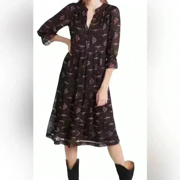 NWT BA&amp;SH Calliope Printed Midi Dress Size 2
