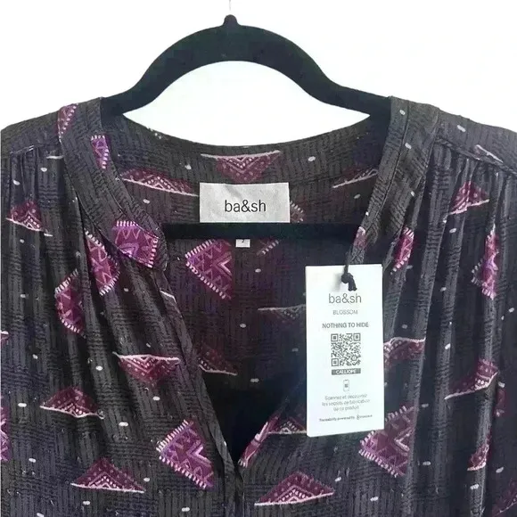 NWT BA&amp;SH Calliope Printed Midi Dress Size 2
