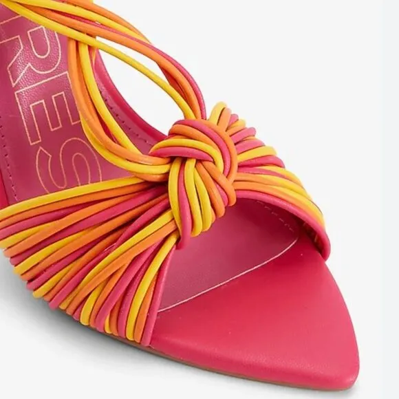 NWT EXPRESS Woven Multi Strap Heeled Sandals - Size 7