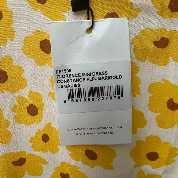 NWT! ▶️ Faithful The Brand ◀️ Florence Mini Dress. Size 4