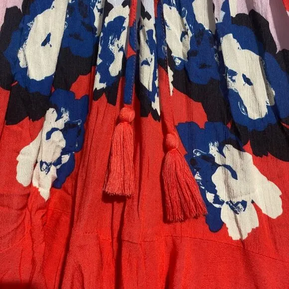 NWT Free People Intimately Cherry Kiss combo red and blue dress - small