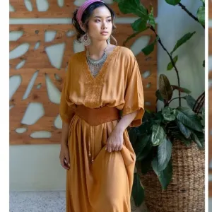 NWT House of Skye Luna Kaftan Dress - Marigold S/M