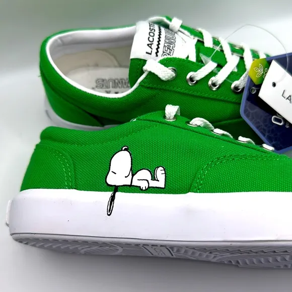 NWT Lacoste Peanuts Sneakers- Girls Size 13
