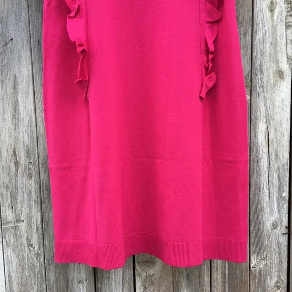 NWT Love Moschino Vestito Ruffle Knit Dress Pink 6