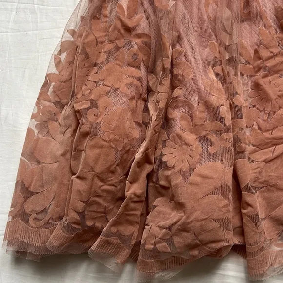 NWT Luxxel Mini Halle Dress With Velvet Floral Detail