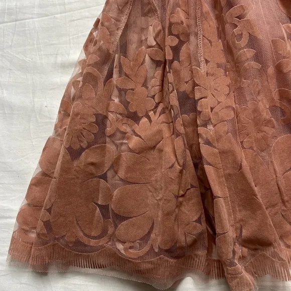 NWT Luxxel Mini Halle Dress With Velvet Floral Detail